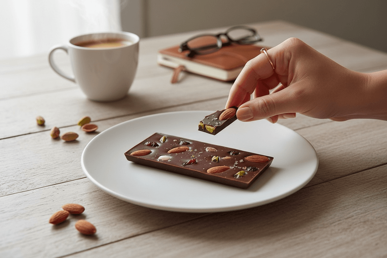 BARRA DE CHOCOLATE CON FRUTOS SECOS